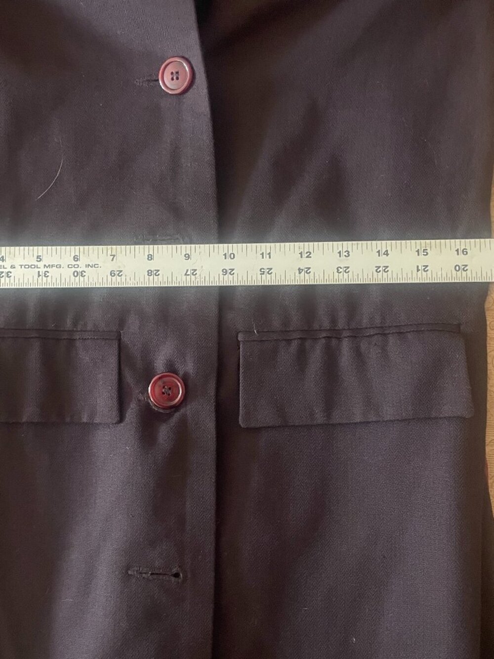 Hannah Coat Size 2 Burgundy, fully lined, lightweight Extra Long - Picture 12 of 13